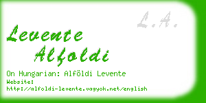 levente alfoldi business card