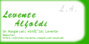 levente alfoldi business card